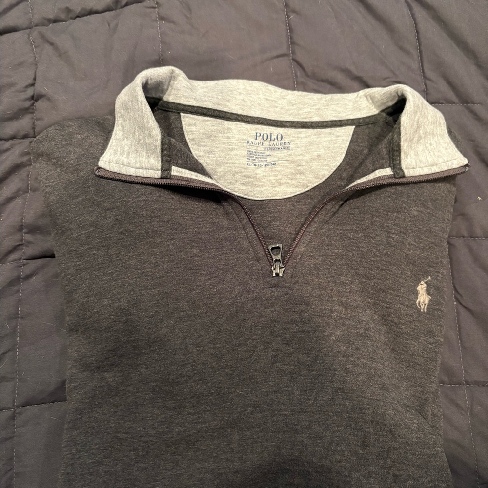 Polo by Ralph Lauren Dark Gray Zip Pullover